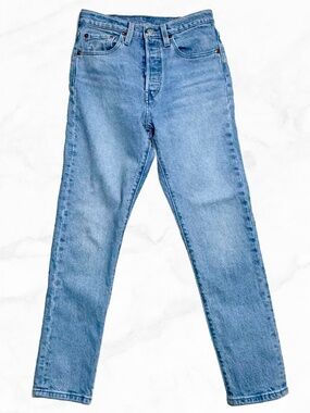 Levi’s 501 Skinny High Rise Jeans 26x28 Light Wash Button Fly Slim Fit